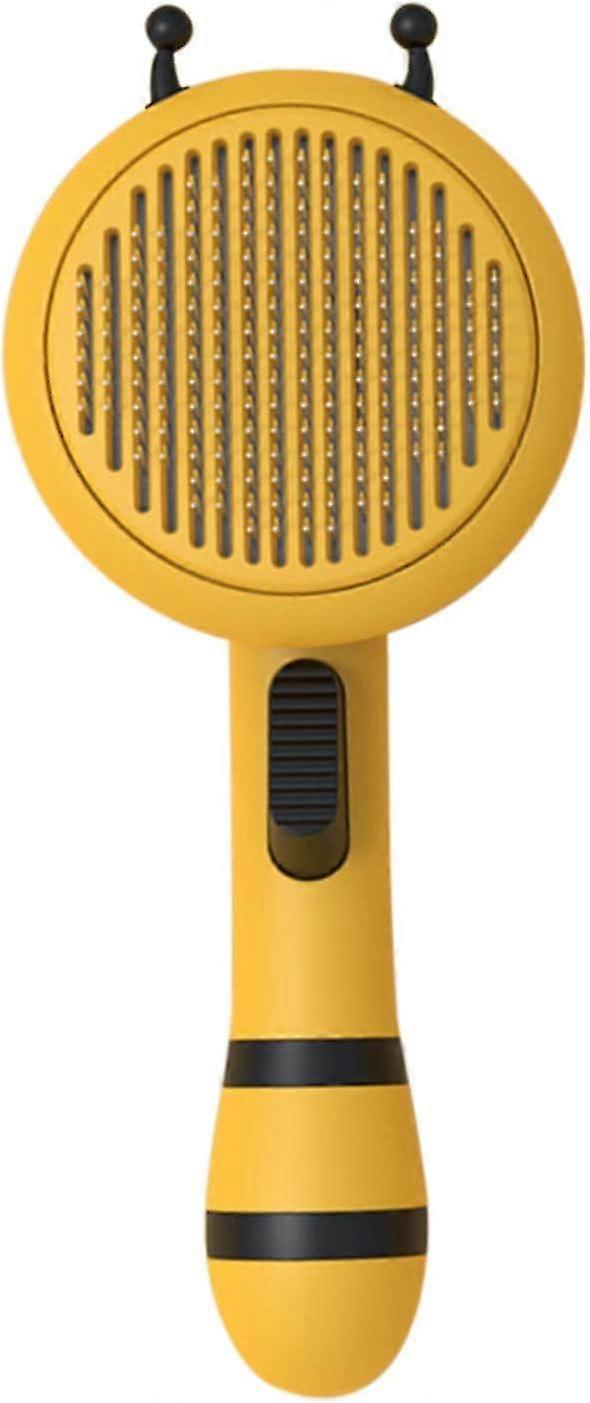 Bee Shape Self Clean Pet Pin Slicker Brushes, Pet Grooming Comb Tool-WG