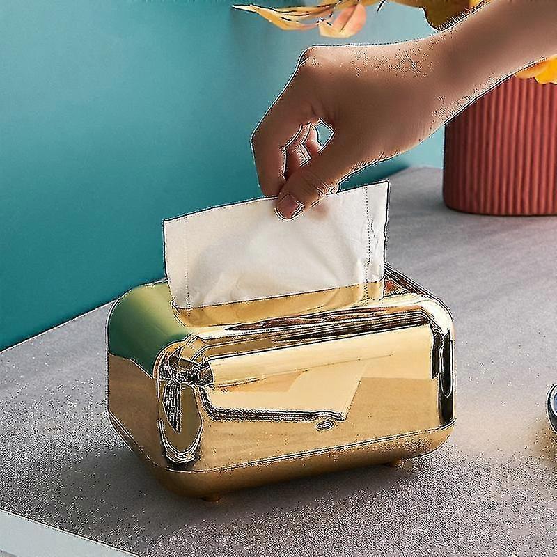Luxury Golden Tissue Boxes Storage Napkin Holder