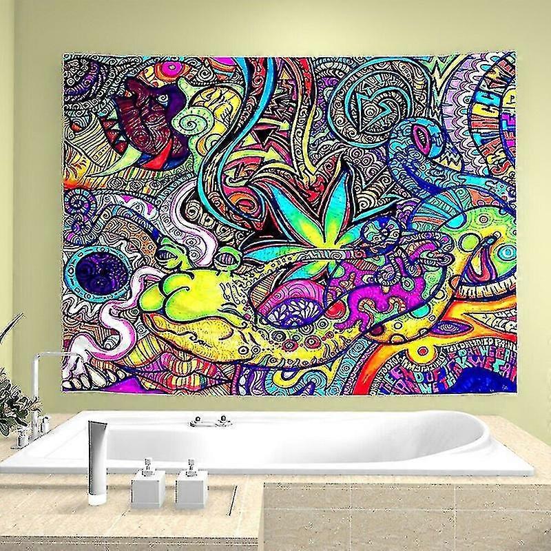 Abstrakt psykedelisk billedvev til hjemmet, trippy dekor