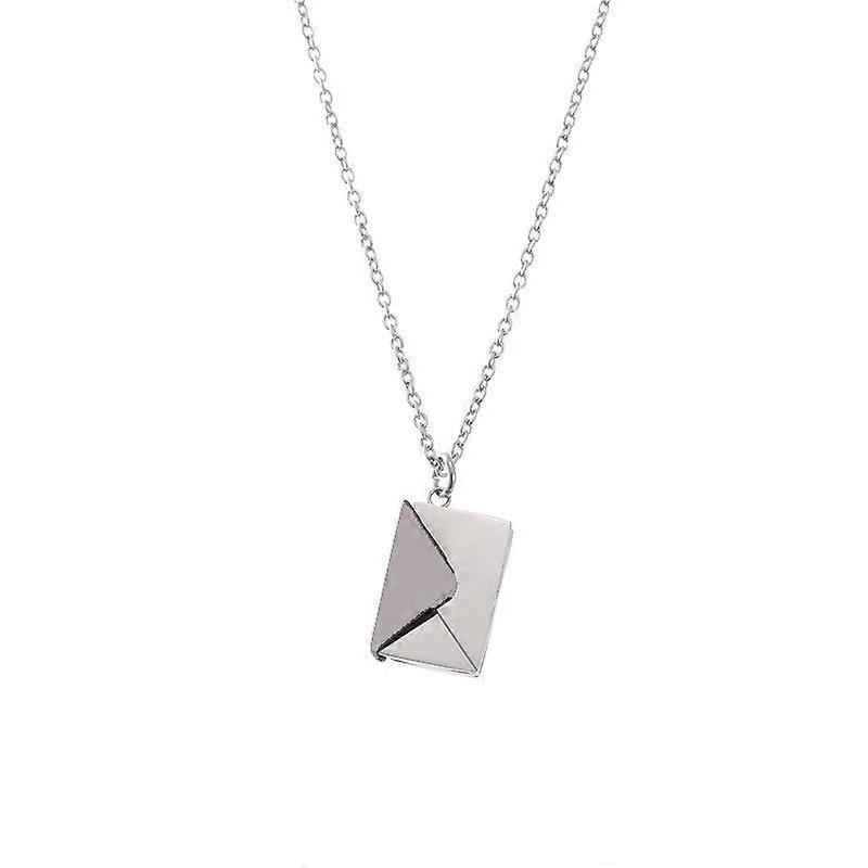 Envelope pendant couple collarbone chain