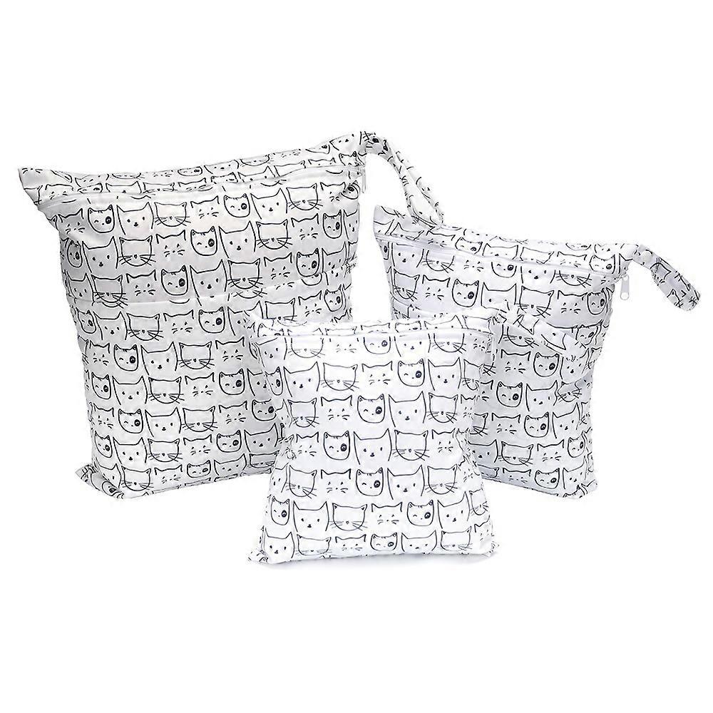 Washable Diaper Bag, Set of 3 Waterproof Reusable Washable Waterproof Changing Bag Hanging Diaper Bag Washable and Organizer Tote Bag for Baby Beach P