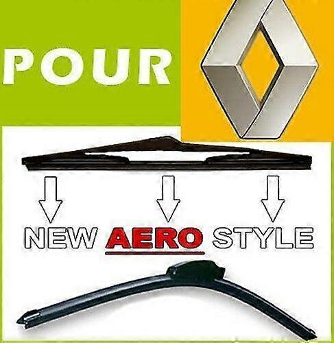 1 AERO FLEXIBLE BACK ICE WIP BROOMS for Renault Twingo 2 II 2007+