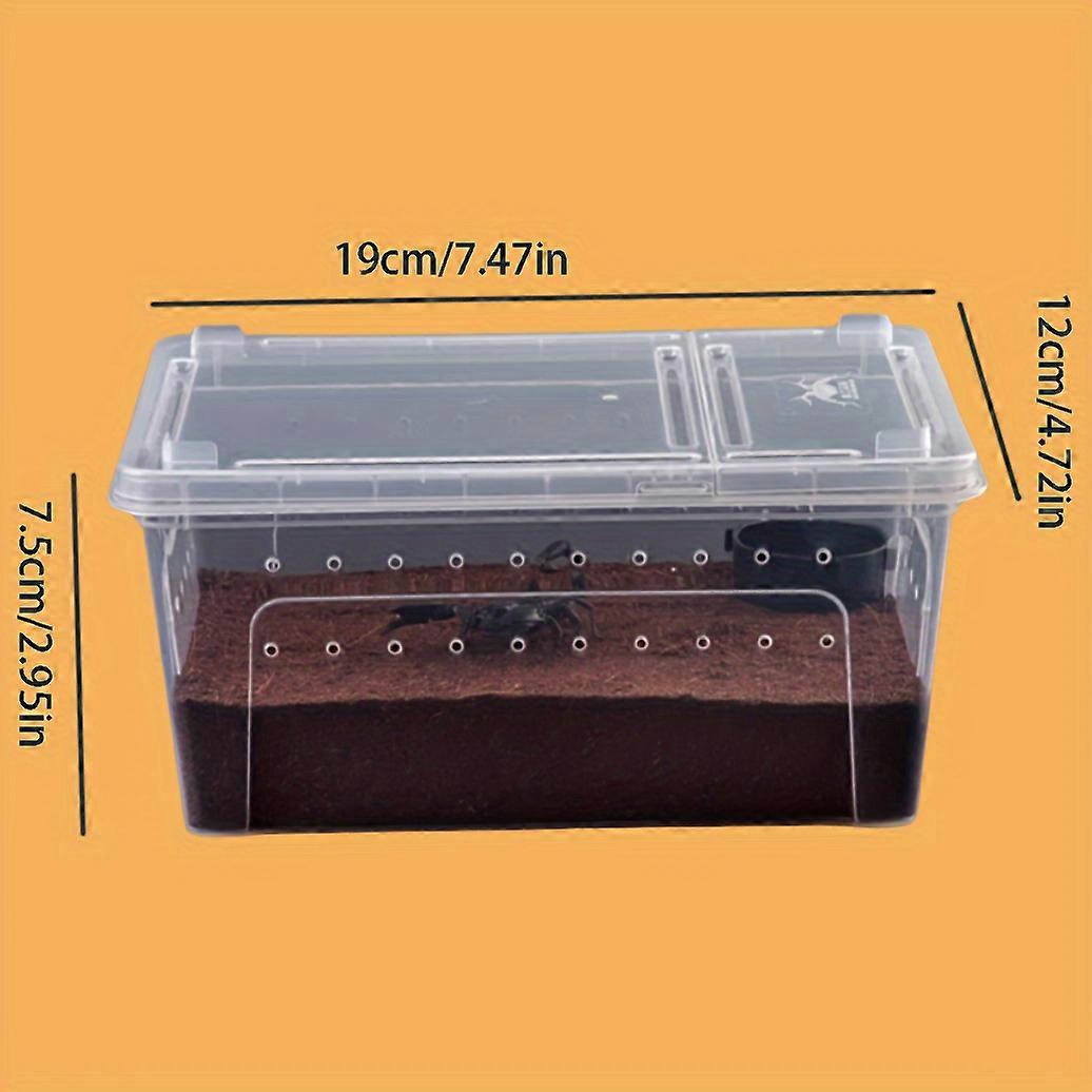 2-Pack Clear Reptile Breeding Boxes For Spiders, Lizards, Hamsters, Snakes & Turtles - Durable Plastic Pet Habitat