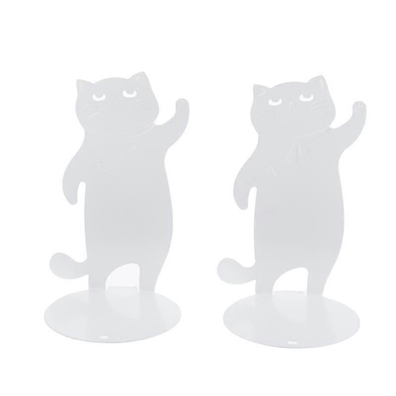 1pair Cat Shaped Bookends-c