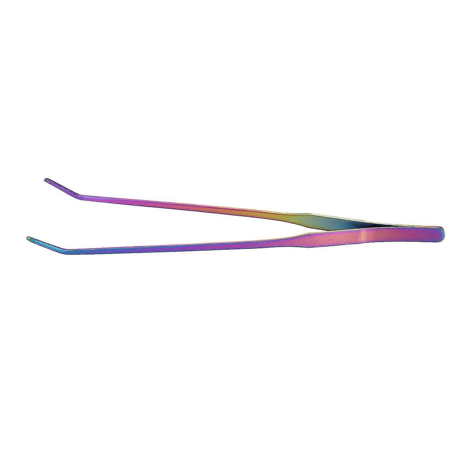 27cm Stainless Steel Aquarium Tweezers - Curved Fish Tank Long Tweezers for Planted Tongs and Feeding Tools