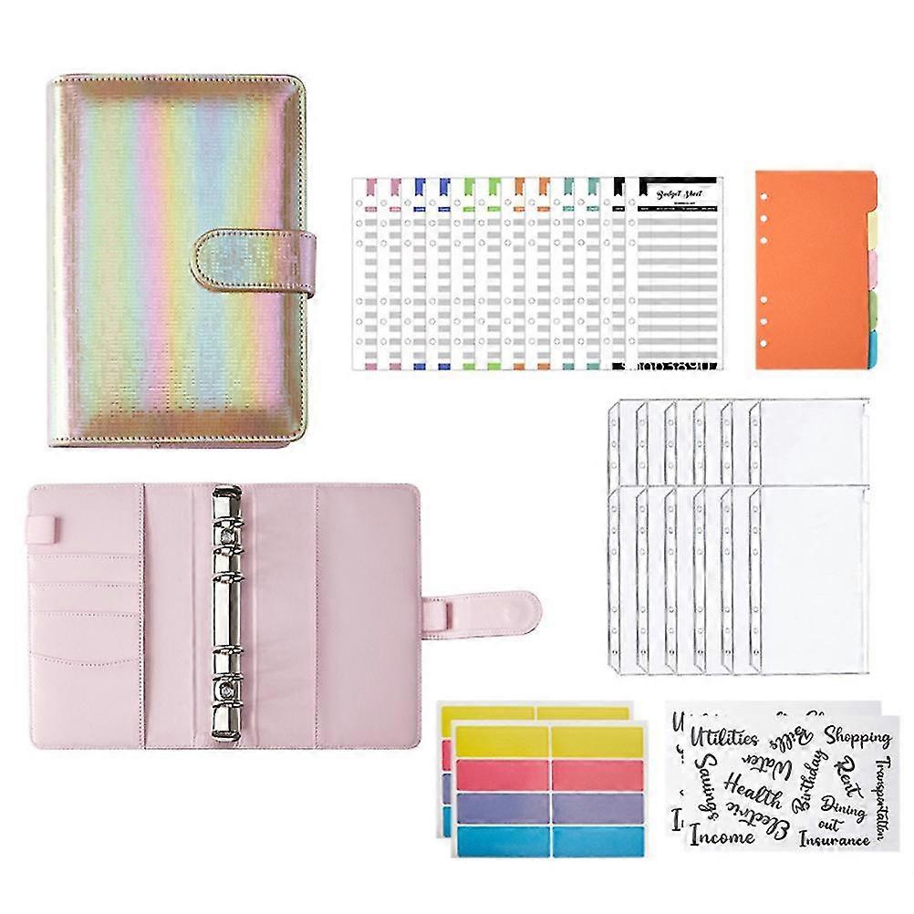 Budget Planner A6 PU Leather Organizer for Money Saving and Financial Management