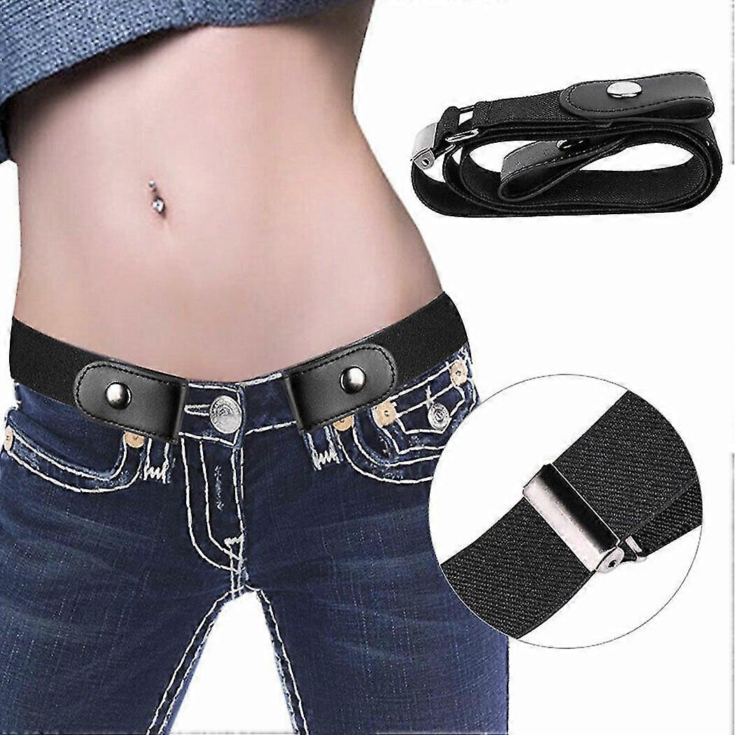 No Buckle Stretch Belts Buckle-free Invisible Elastic Waist Belts For Jean Pants