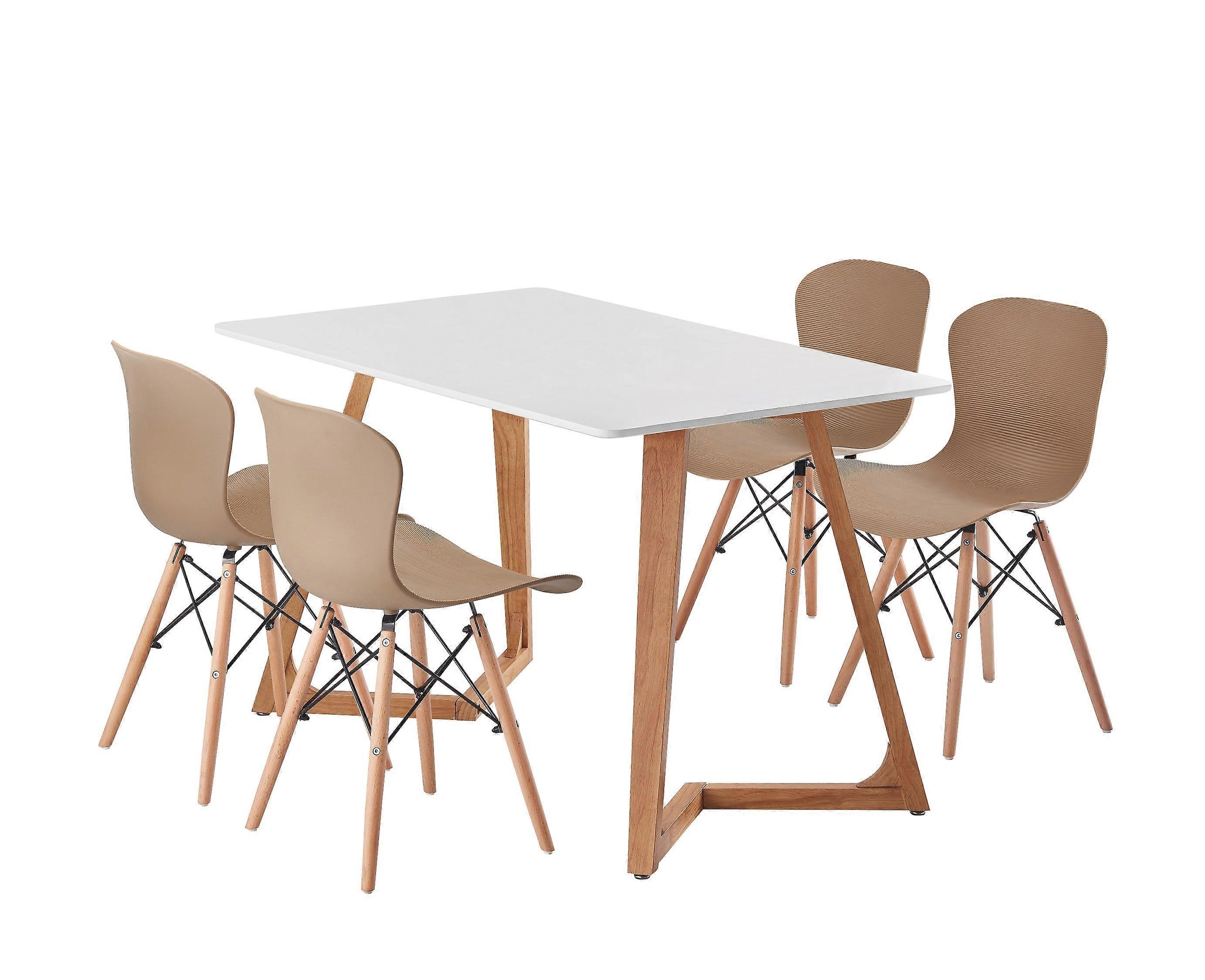 Alessandria Dallas Dining Set - A Table & 4 Chairs