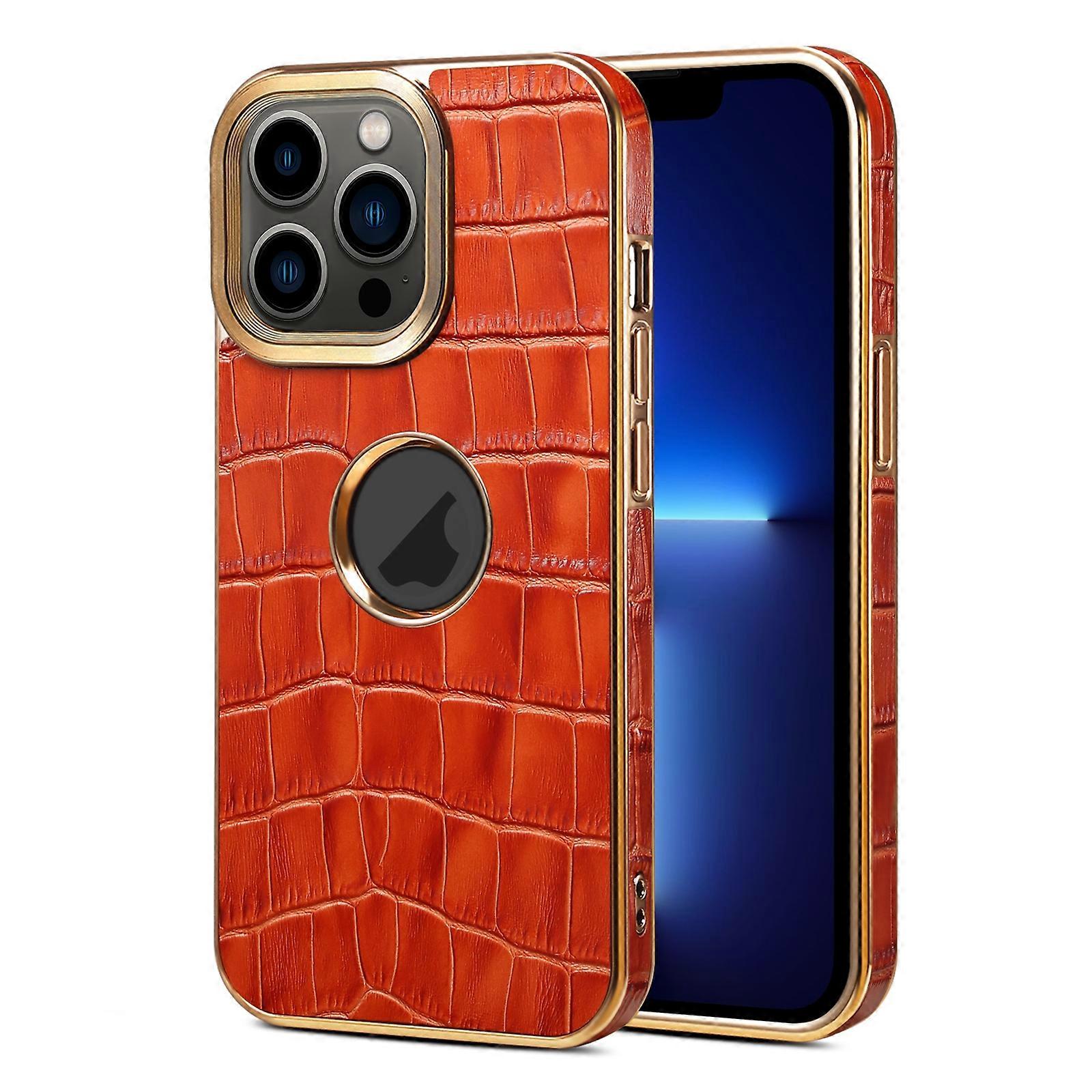 Denior Crocodile Texture PU Case For iPhone 13 Pro