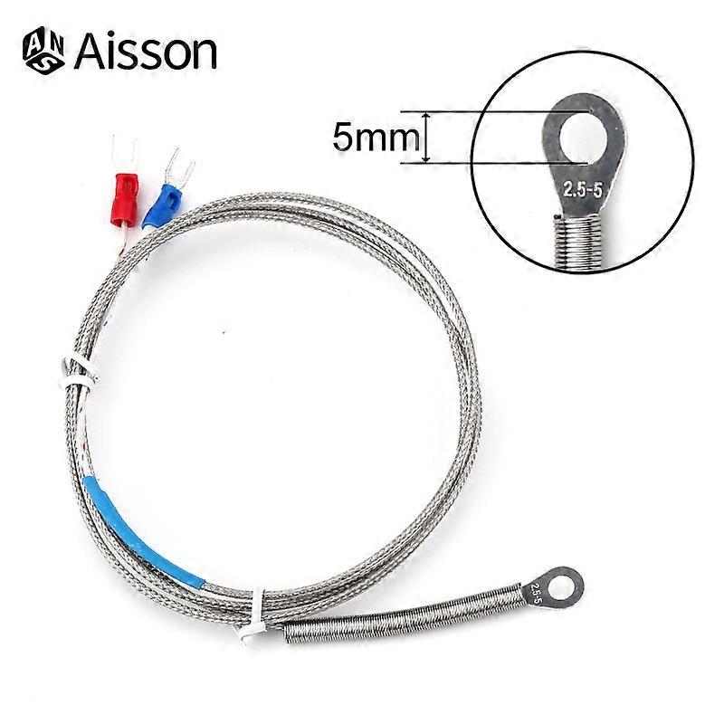 K E Type 5mm Hole Washer Thermocouple Temperature Sensor Probe Cable For Industrial Temperature Controller