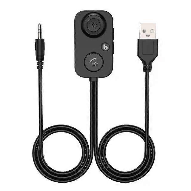 Car Bluetooth-compatible 5.0 Receiver Wireless Adapter 3.5mm Aux Audio Built-in Microphone for Hands-free Amplifier Calling