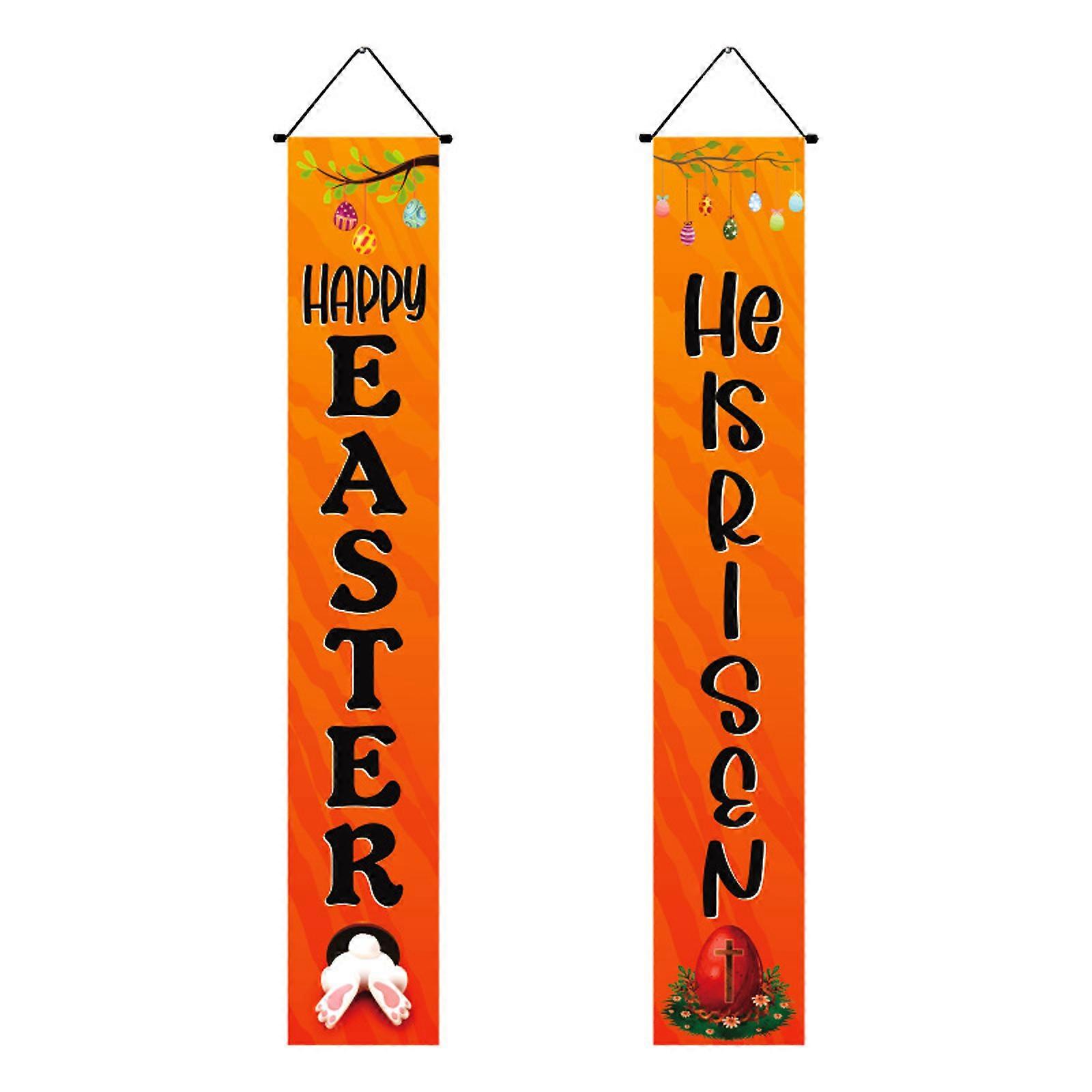Påskfest ridå Påskkoppling Banner Hängkanin Morot Äggmönster