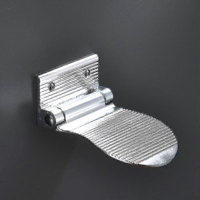 Alloy Black/silver Wall Mounted Shower Footstool
