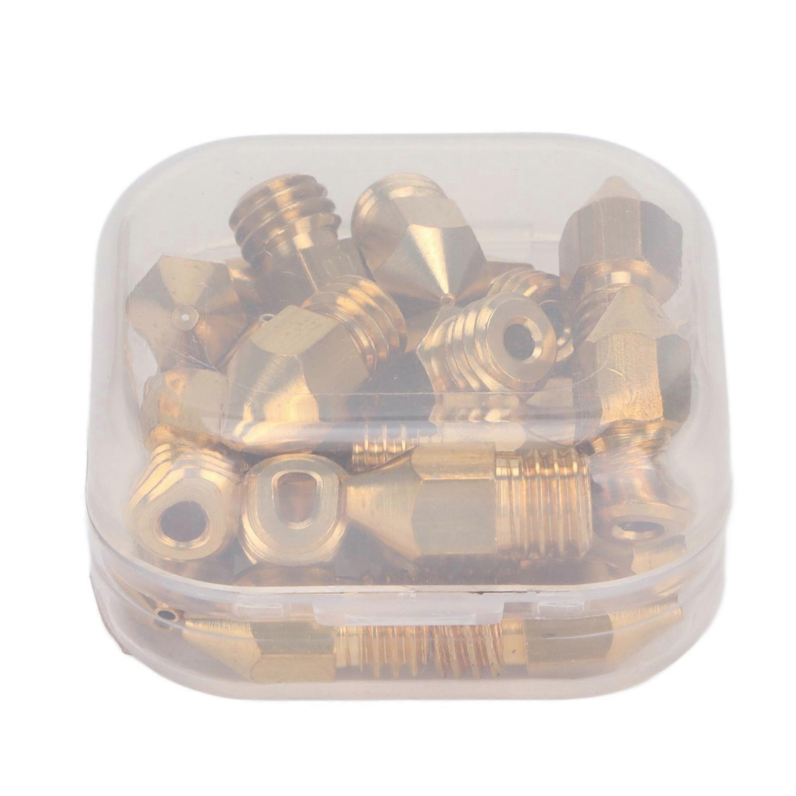 3D Printer Nozzles Durable Brass Compact Recognizable Size Replaceable Accessories for 1.75mm/0.07in Printers