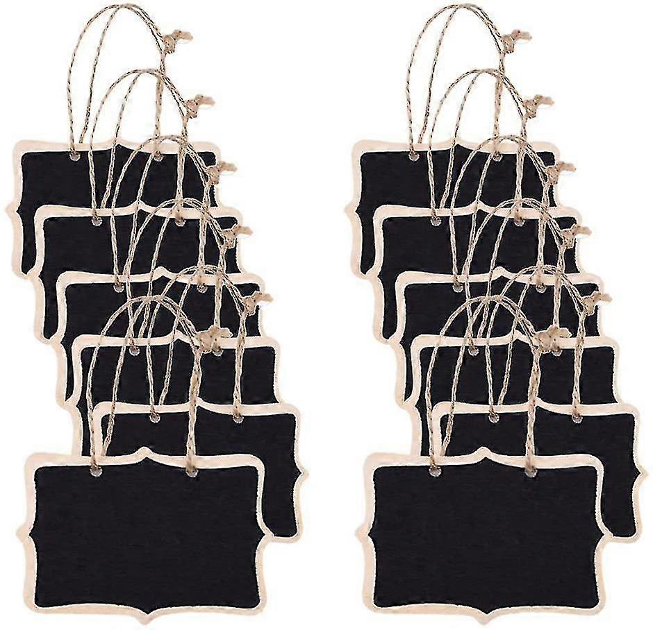 12pcs Mini Rectangular Blackboard Message Board