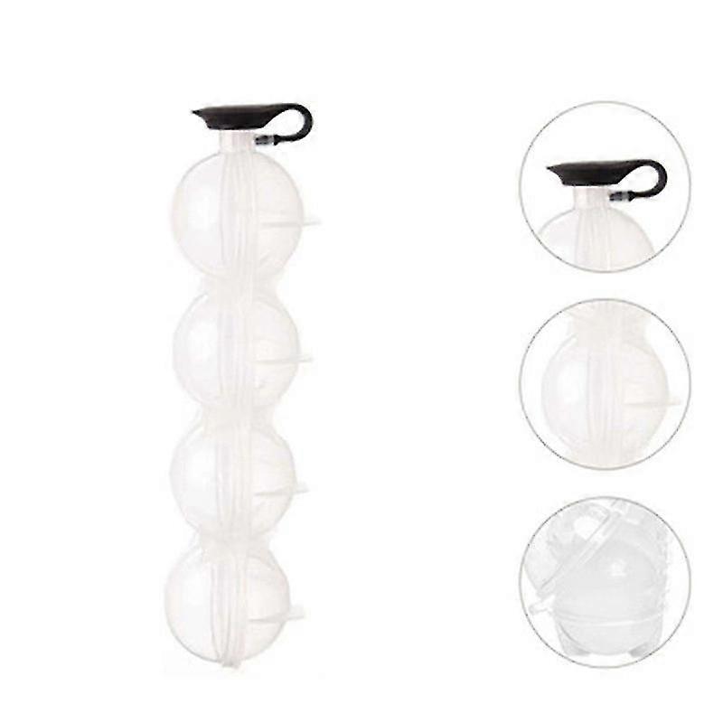 4 Hole Ice Cube Maker, Spherical Large Tray Whiskey DIY Mould 1 Piece