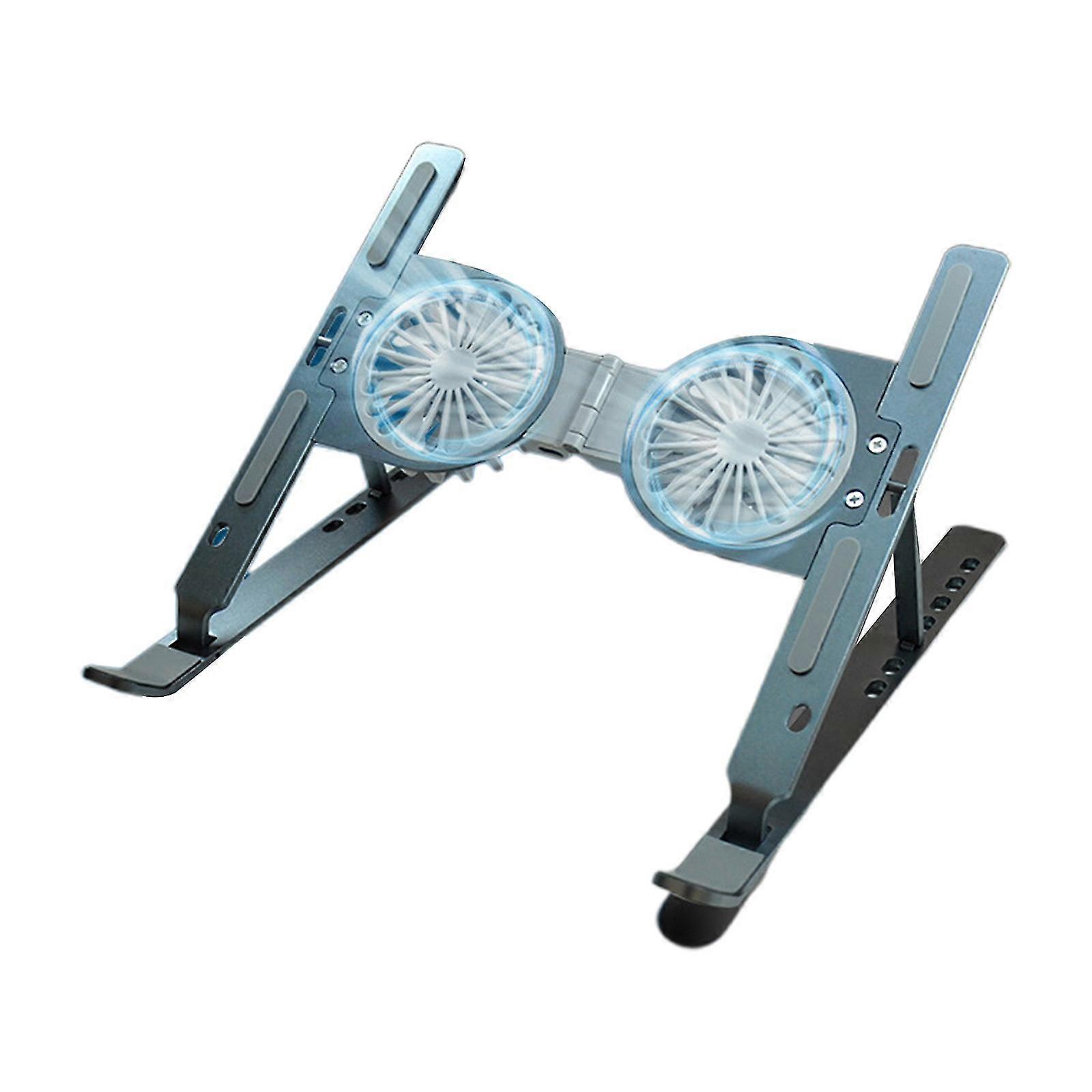 Adjustable Laptop Cooler Fans Stand Computer Screen Riser For Notebook Gaming