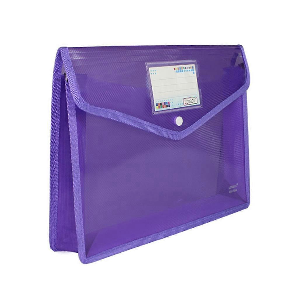 Three-Dimensional Plastic File Bag A4 B4 Transparent Document Storage Organizer