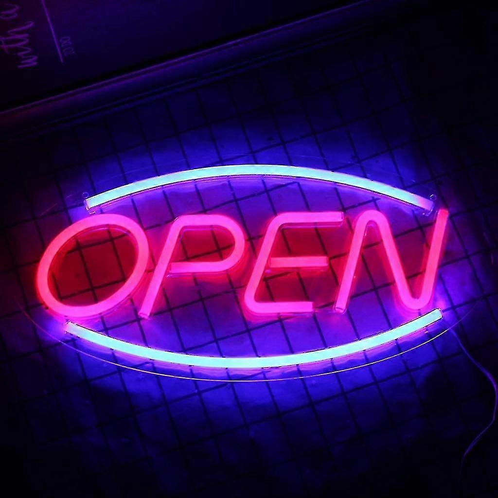 Led Open Sign Bigger Size With Business Hours Sign Double-sided Open