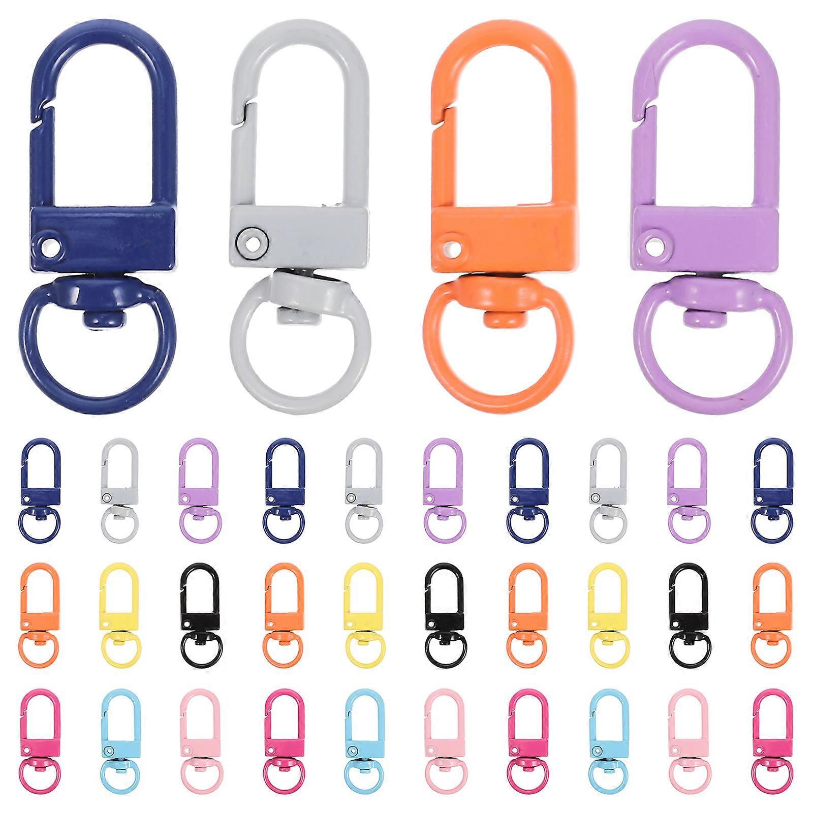 50pcs Alloy Key Chains Snap Hooks Metal Lobster Claw Clasps Swivel Lanyards Trigger Snap Hooks