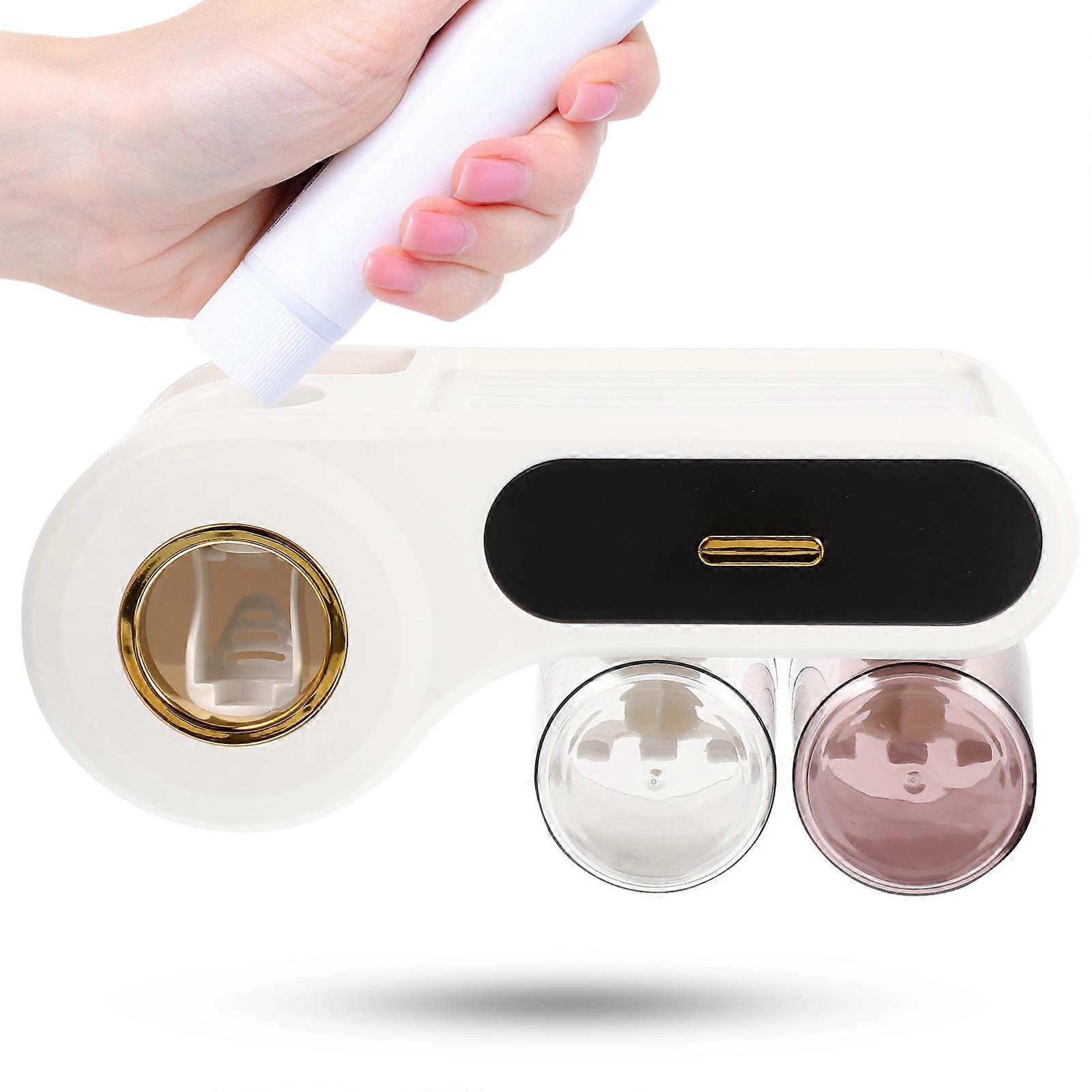 Wall-mounted Bathroom Organizer Storage Rack Toothbrush Toothpaste Holder Shelf