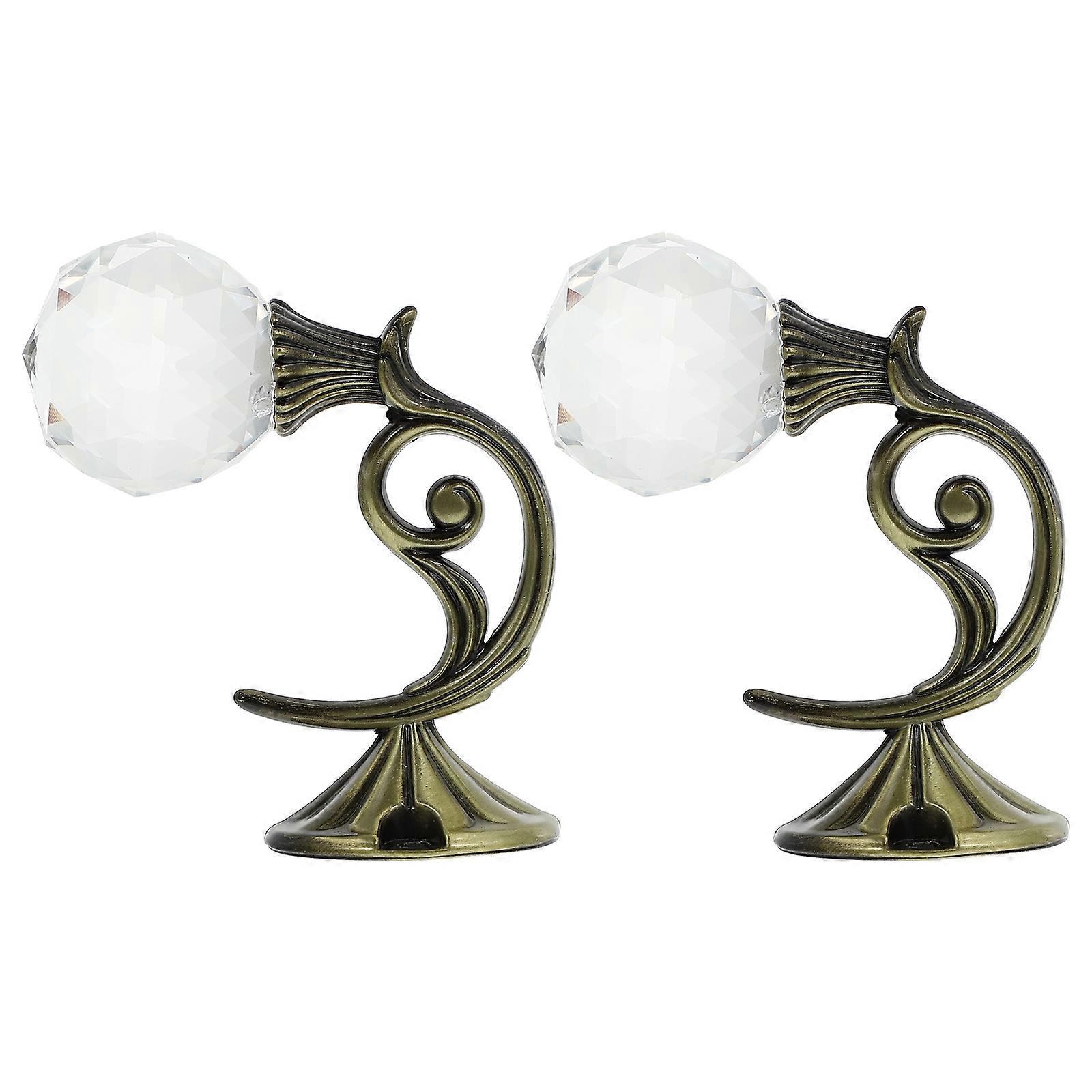 2 Pcs Ornament Ties Crystal Curtain Tieback Hooks Window Drapery Holdback Curtain Holdback Holder Curtain Holdbacks Hooks