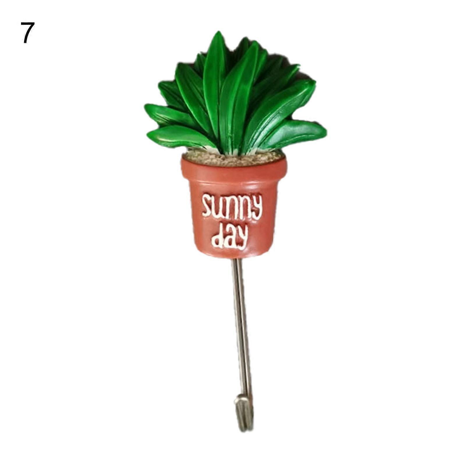 Cartoon Pattern Self Adhesive Wall Hooks Resin No Falling Creative Door Hanger for Bathroom