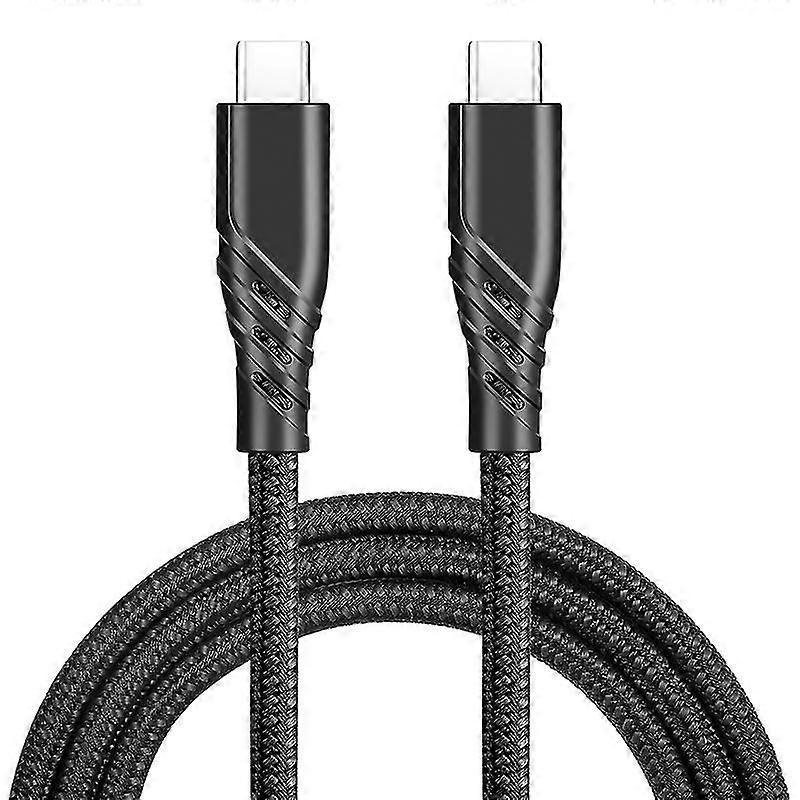 For Type-C Data Cable, 2M Nylon Braid, Extremely Durable High-Speed USB 2.0 Type-C TO Type-C Scharg