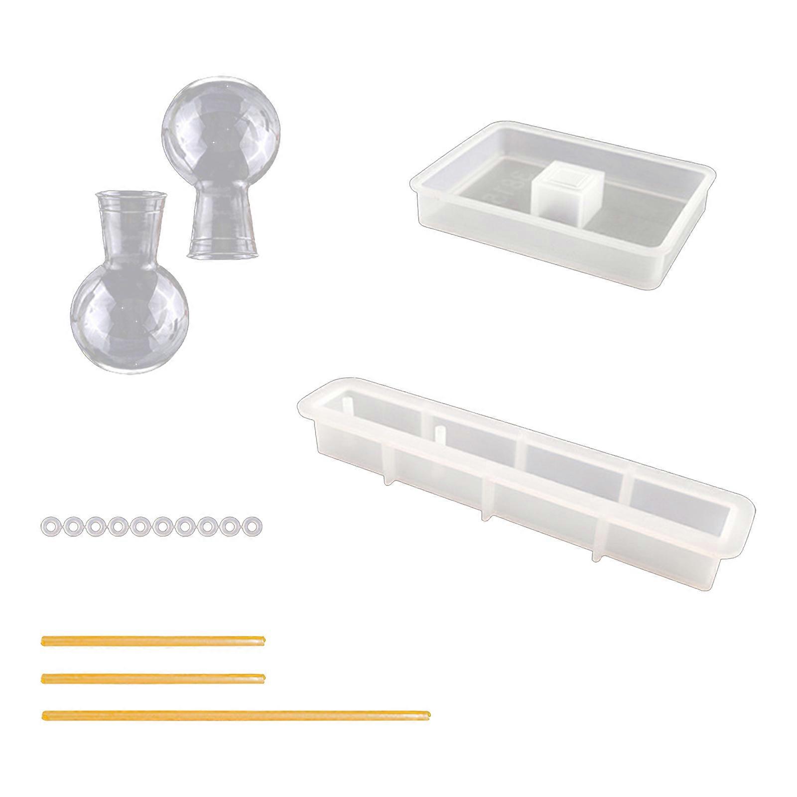 U-förmige T-förmige Silikonform Vase Rack Form mit Pflanzgefäß Bulb Vase Metallstab