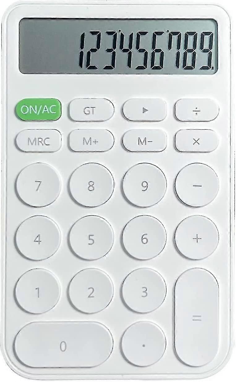 Basic Cute Candy Calculator, Portable Standard Calculator 12 Digit Dual Power Handheld Desktop Calculator