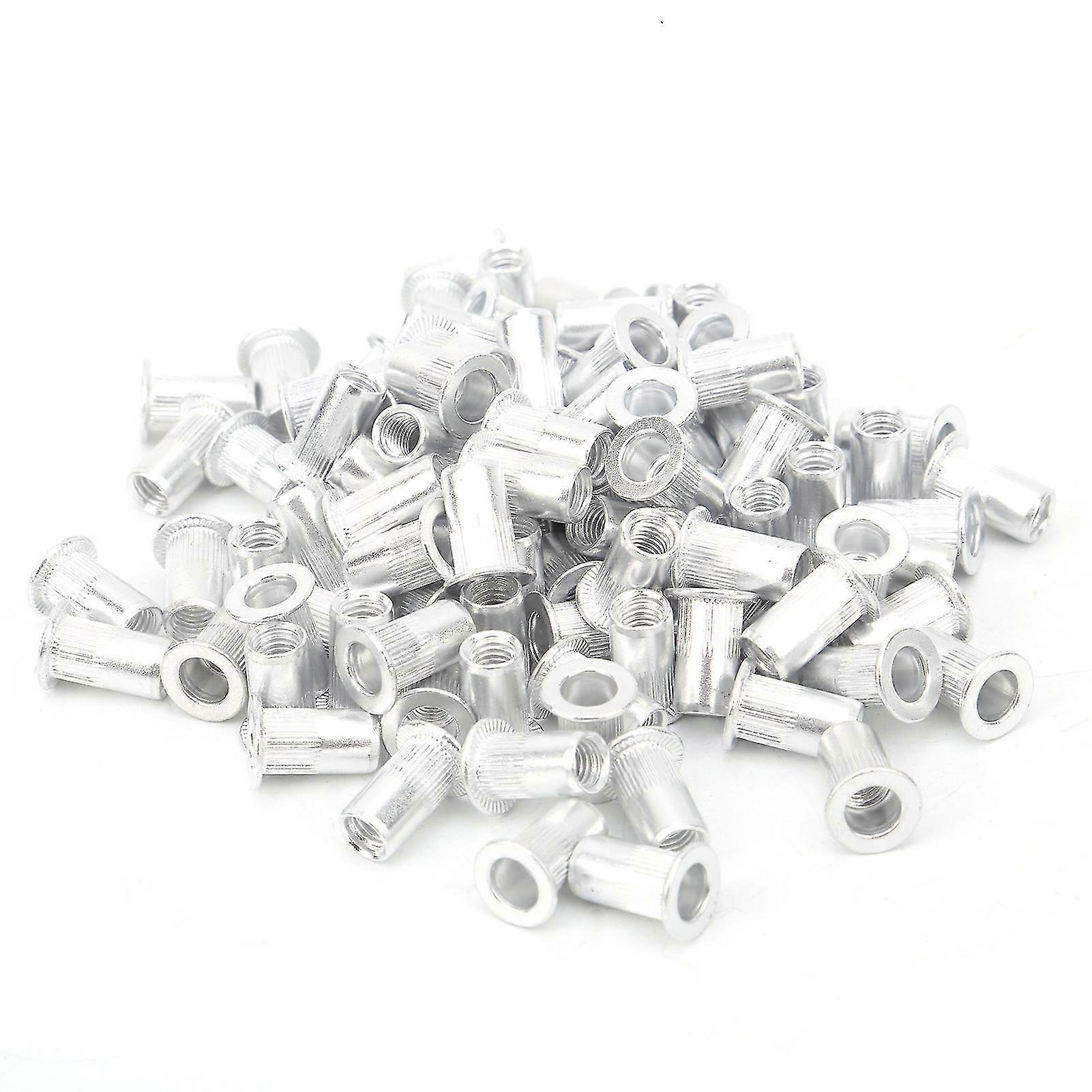 100Pcs Aluminum Flat Head Pull Riveting Nuts WJ?30045M5 - Vertical Hardware Accessories