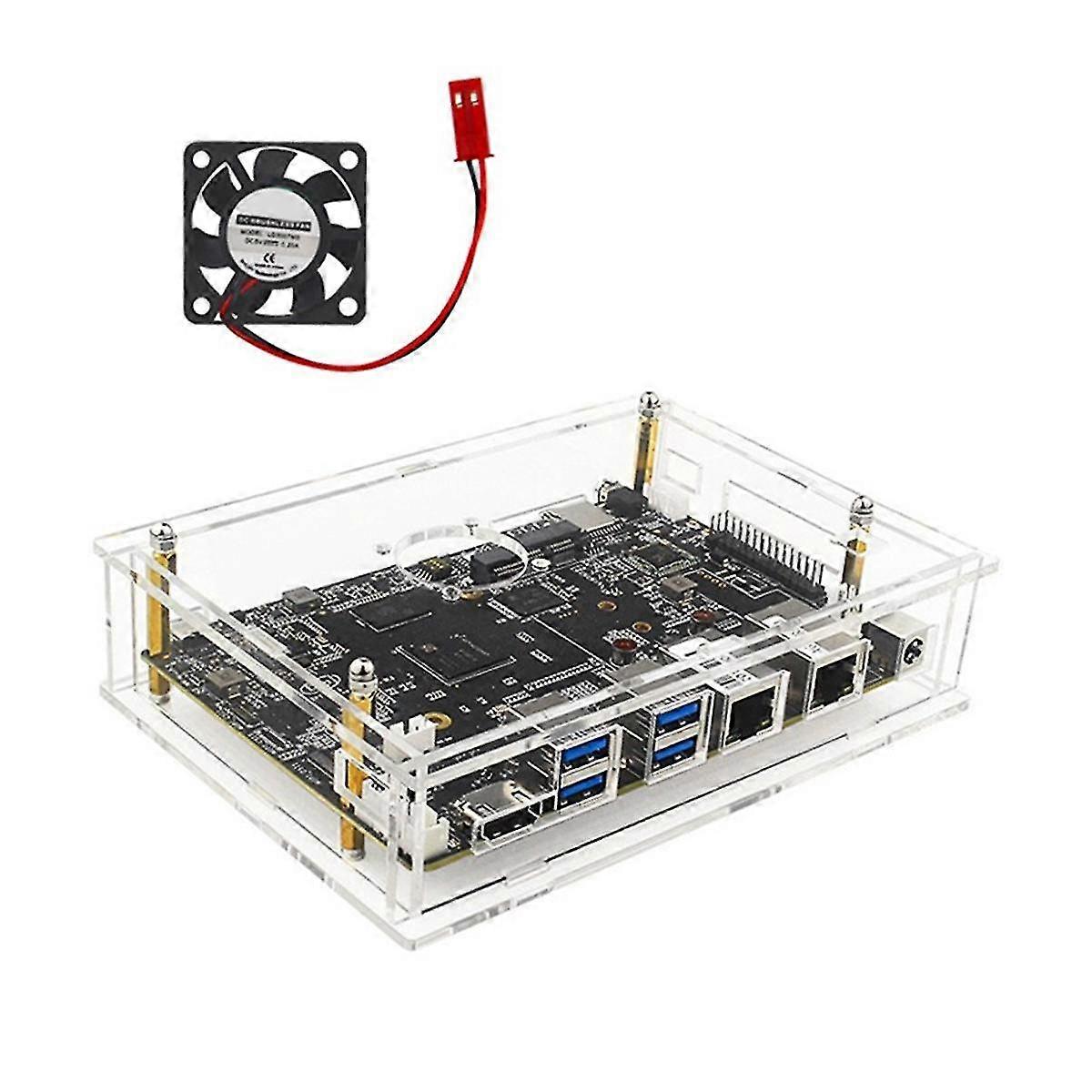 Para placa de desarrollo Bananapi -f3 + carcasa + ventilador Spacemit K1 8core Risc-v 2g lpddr4 8g emmc 2.4g / 5g Wifi Bt4.2 placa base