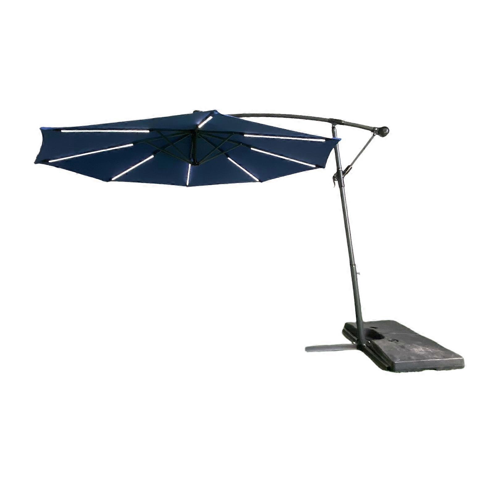 Patio Paraply 8 Solid Ribs Stabil Utendørs Paraply for Pool Backyard Beach