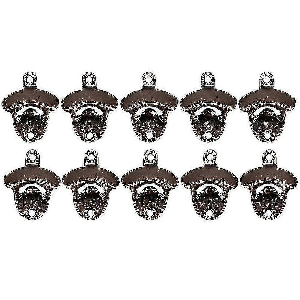 10 Pack Bottle Opener Wall Mounted Rustic Beer Opener Set Vintage