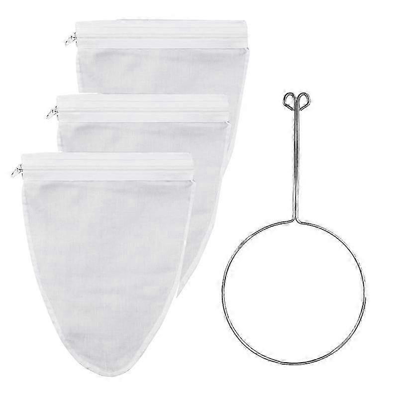 Ultra Fine Mesh Strainer Bag con Cerniera, Filtri Fine Mesh con Reincompatible withced Frame e Robusto Handl