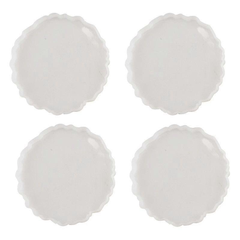 4 قطع سيليكون عقيق كوستر الراتنج الصب صنع العفن ، كوستر الايبوكسي قوالب الحرفية DIY ، ديكور المنزل