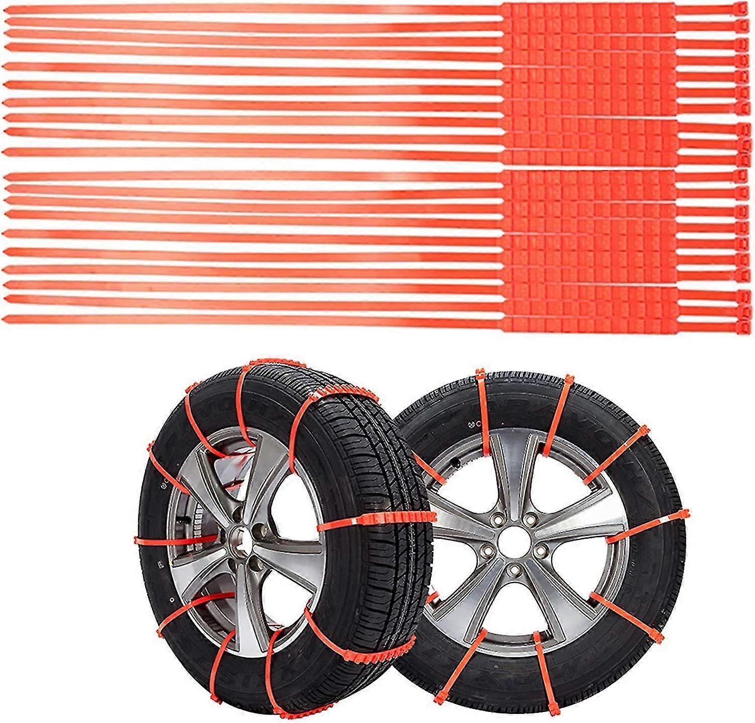 20 Pieces Car Snow Chains Set, Universal Tire Chains Anti-slip Car Chains Plastic Snow Chains Compatible With Cars With Tire Width