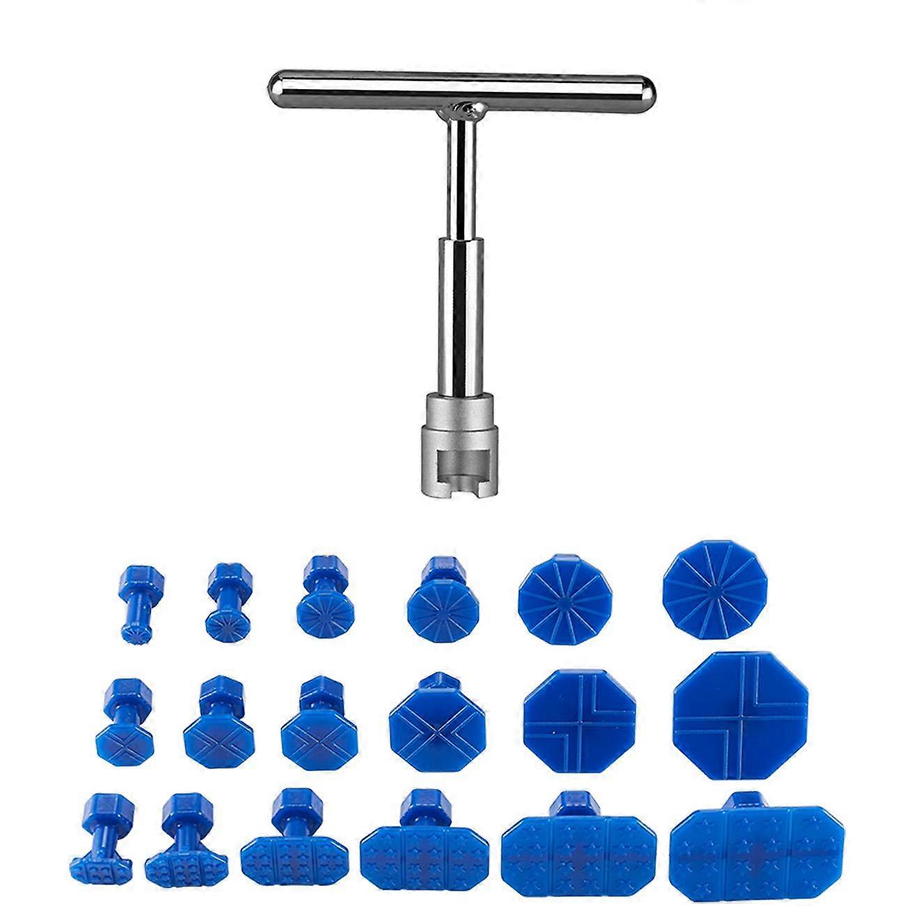 Instrumente de îndepărtare a adânciturilor auto fără vopsea Extractor de lovituri din tablă scurtă T-Dent Pull Set Kit de atelier cu ventuză pentru repararea automată a gropii de grindină