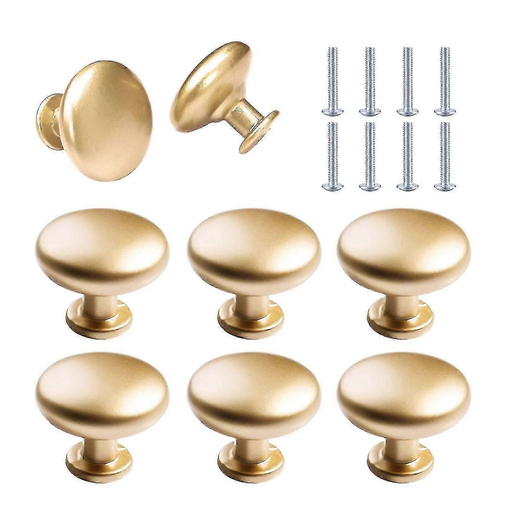 8 Pcs Door Knobs Gold Drawer Knobs Cupboard Handles Small Pull With Screws For Kitchen Cabinet Dres