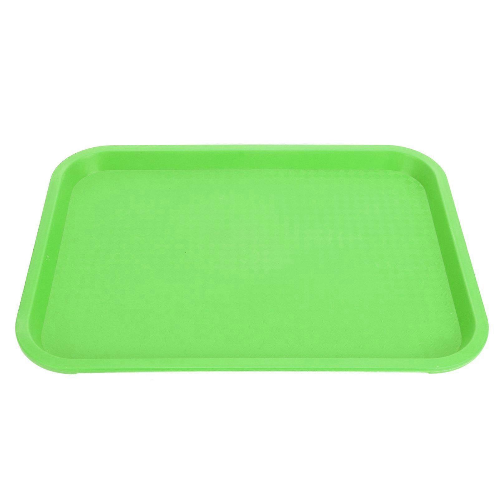 Fast Food Tray,Rectangular Slip Resistant Multi Purpose Food Service Tray for Restaurant Canteen,Green