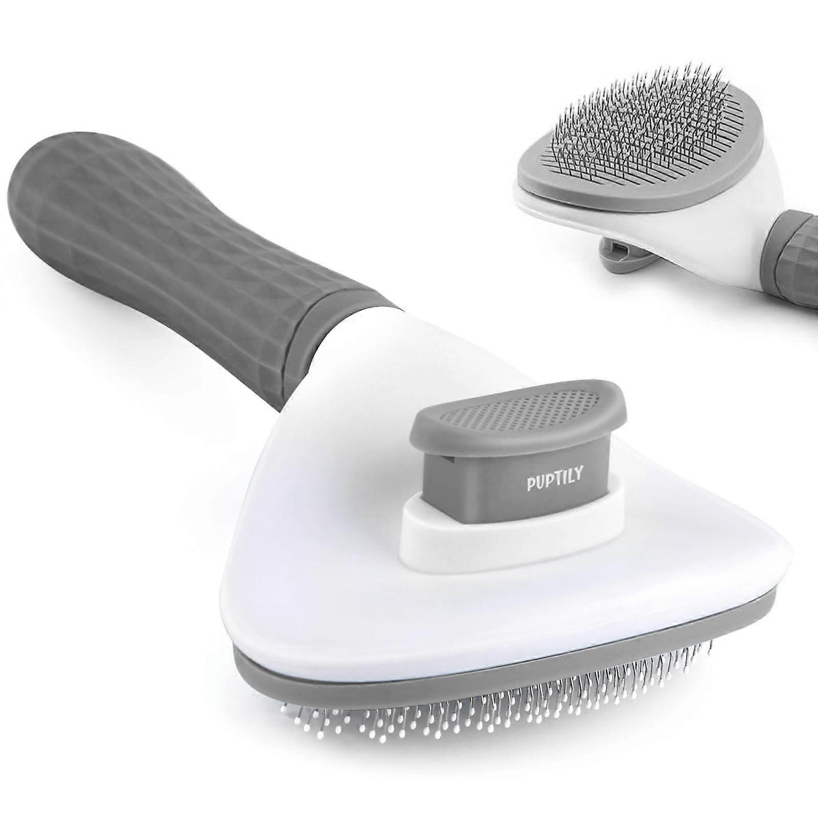 Self-cleaning cat comb for pet grooming