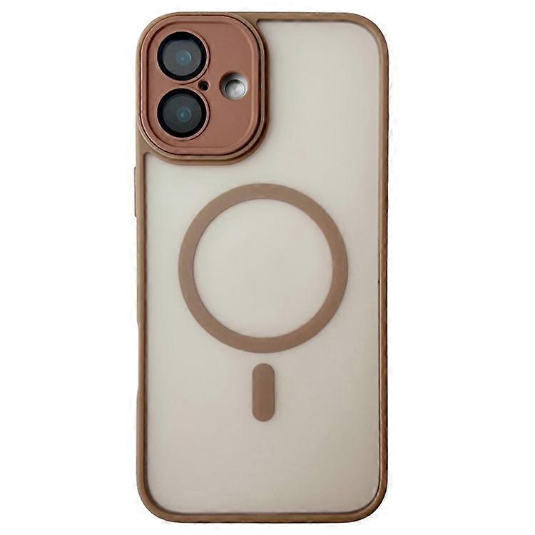 Compatible For iPhone 16 Case Compatible with MagSafe TPU + Acrylic Matte Phone Cover with Glass Lens Film