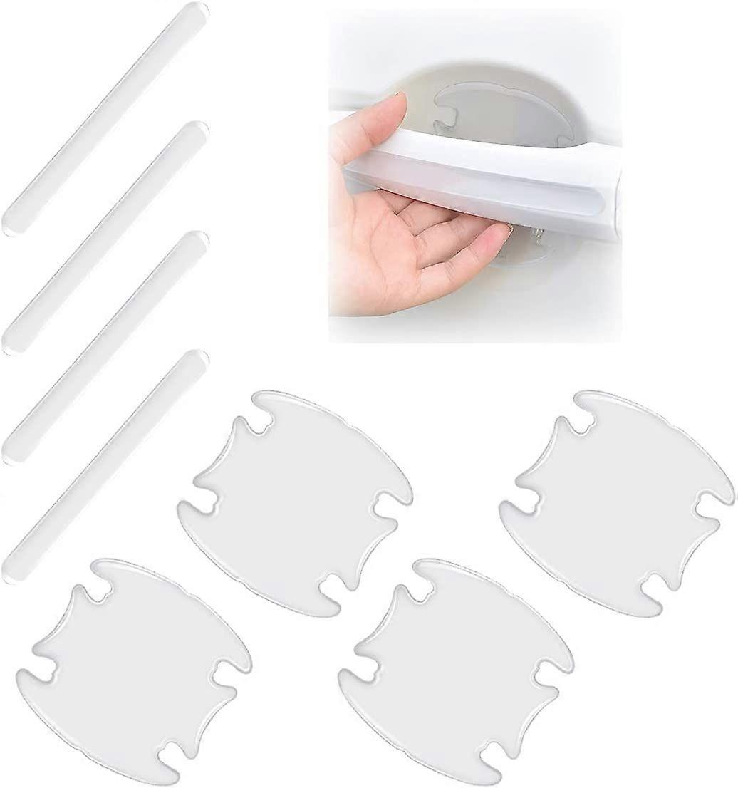 8Pcs Transparent Car Door Handle Stickers Anti-Scratch Invisible Protection fast