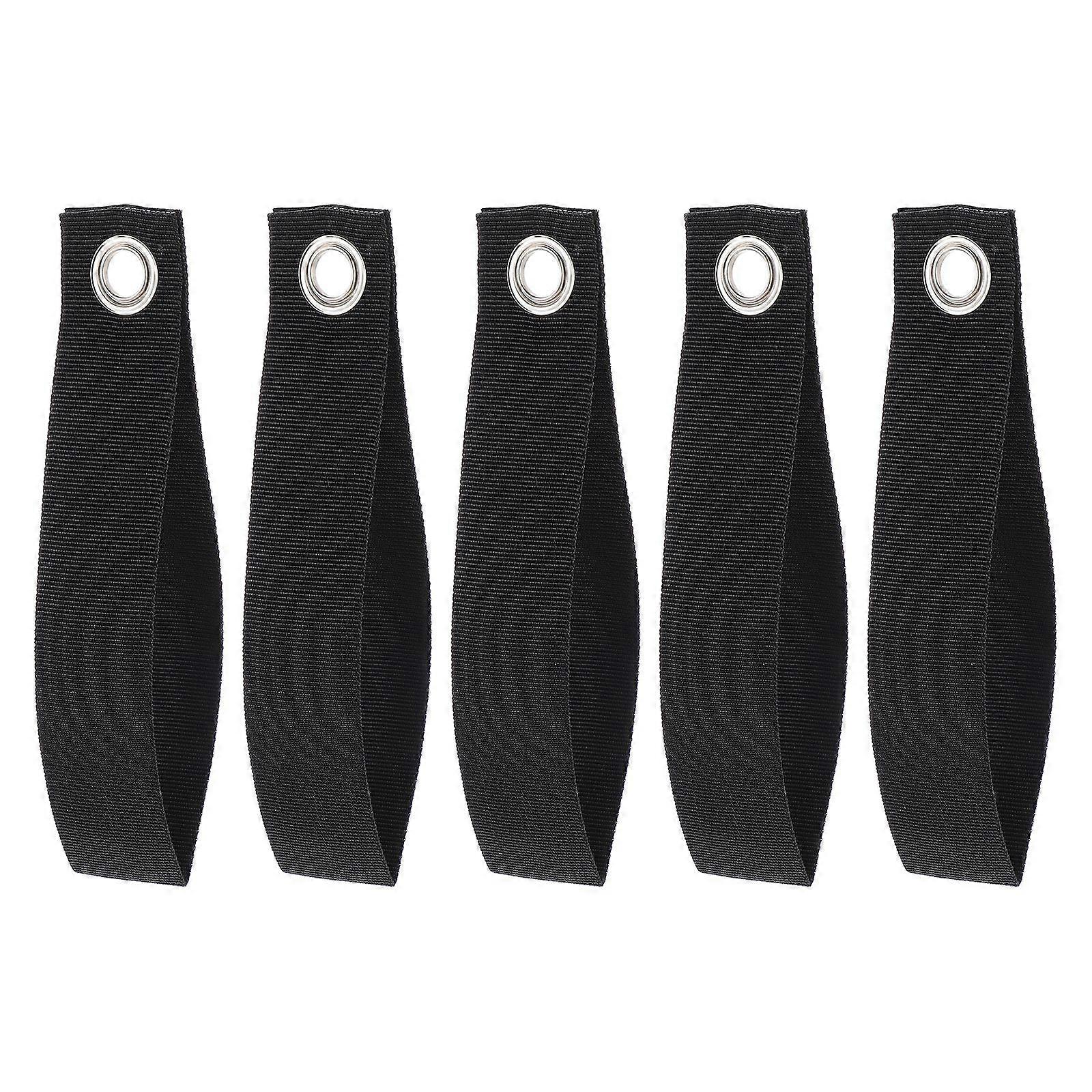 5Pcs Canoe Anchor Straps Practical Hood Loop Straps Useful Tie Down (Black)