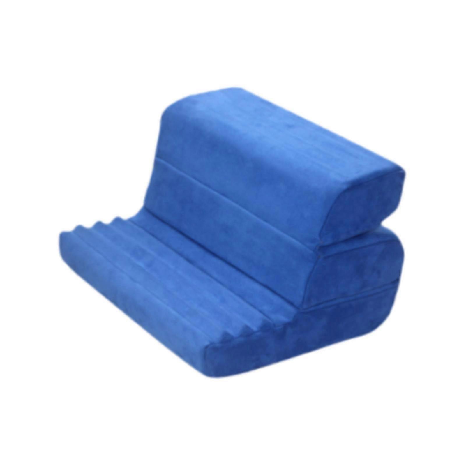 Tablet Cushion Stand Adjustable Accessory for Smartphones with Deeper Groove Blue