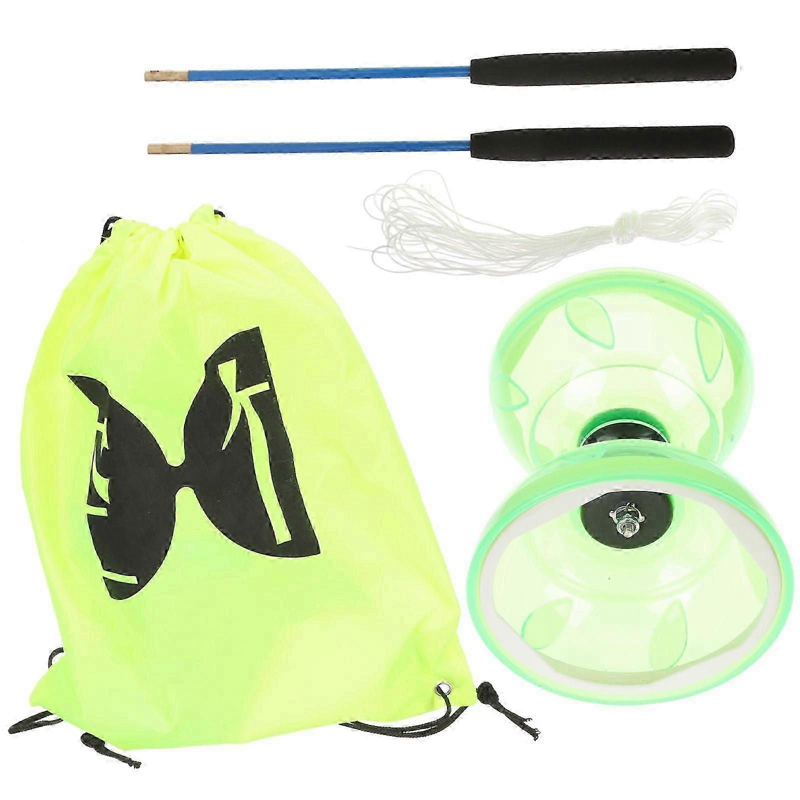 1 Set Elderly Kid's Double-end Diabolo Chinese Yo-yo Juggling Toy for Fitness