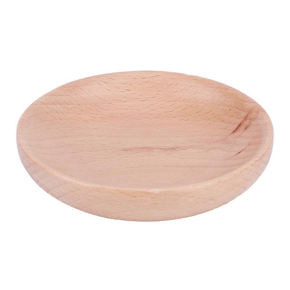 Wooden Round Serving Tray Platter for Fruit, Dessert, Cake, and Snacks - Large, Durable, Home Party Decor