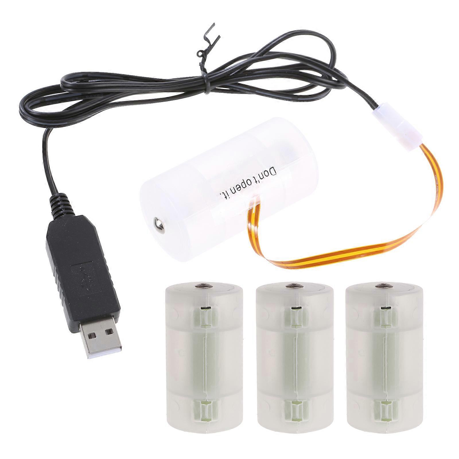 USB Power Converters 5V to 6V Boost Battery Eliminators Replace 4Pcs 1.5V LR20 D Connect for Toy, Torch, Flashlight