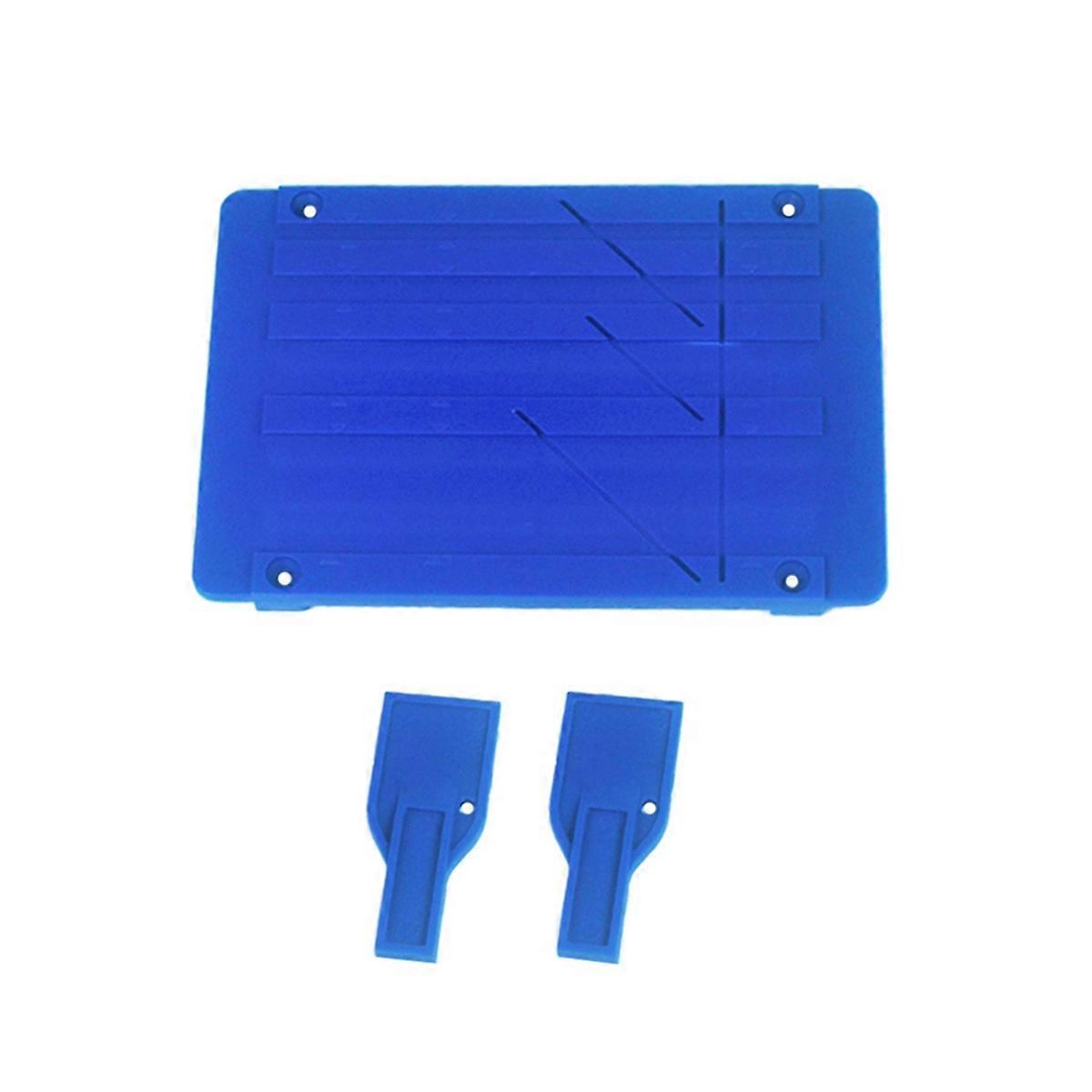Tape Splicing Set Reel to Reel Tape Recorder Splicing Block for Opening Cassette Tape Repair with Two Fixers Blue