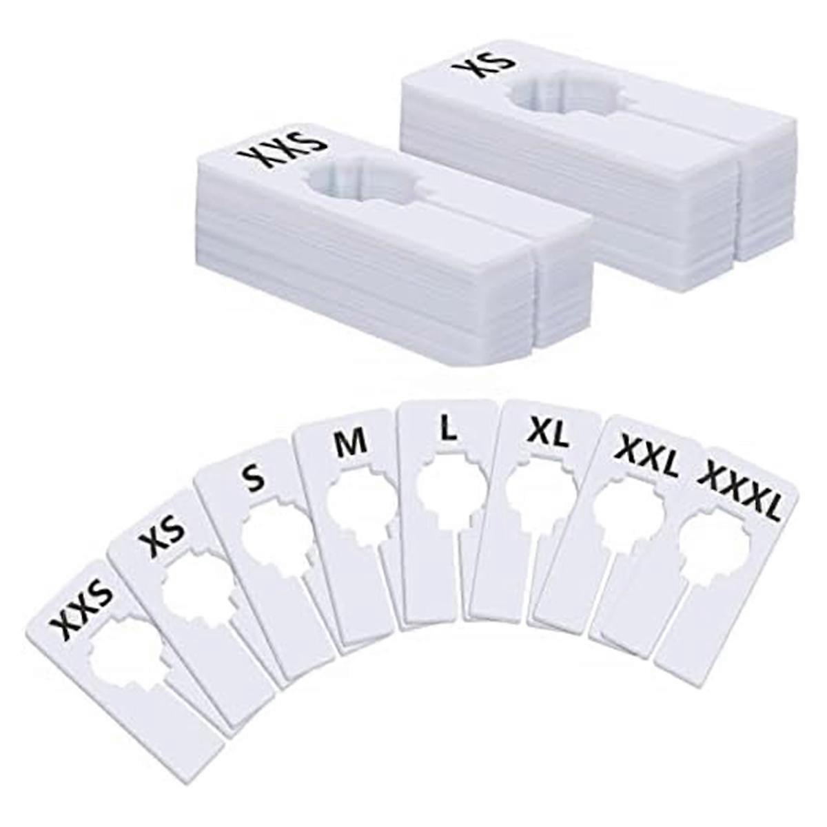 40 Pack Rectangular White Plastic Clothing Size Closet Rack